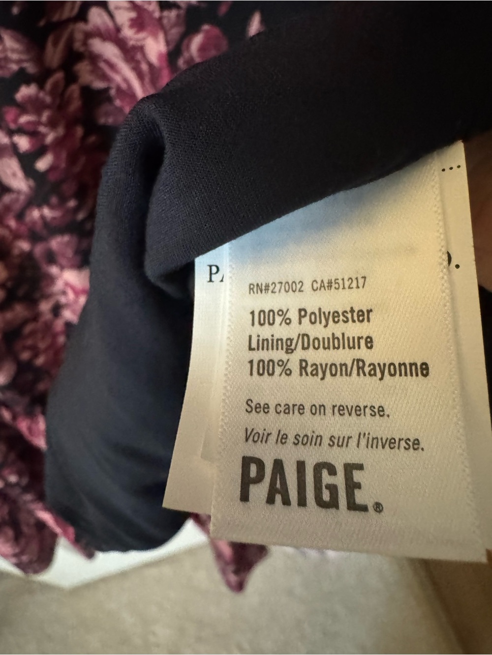 PAIGE Women’s Medium Maxi Dress Burgundy Black Floral Print Tiered Ruffle V-Neck - Picture 6 of 6